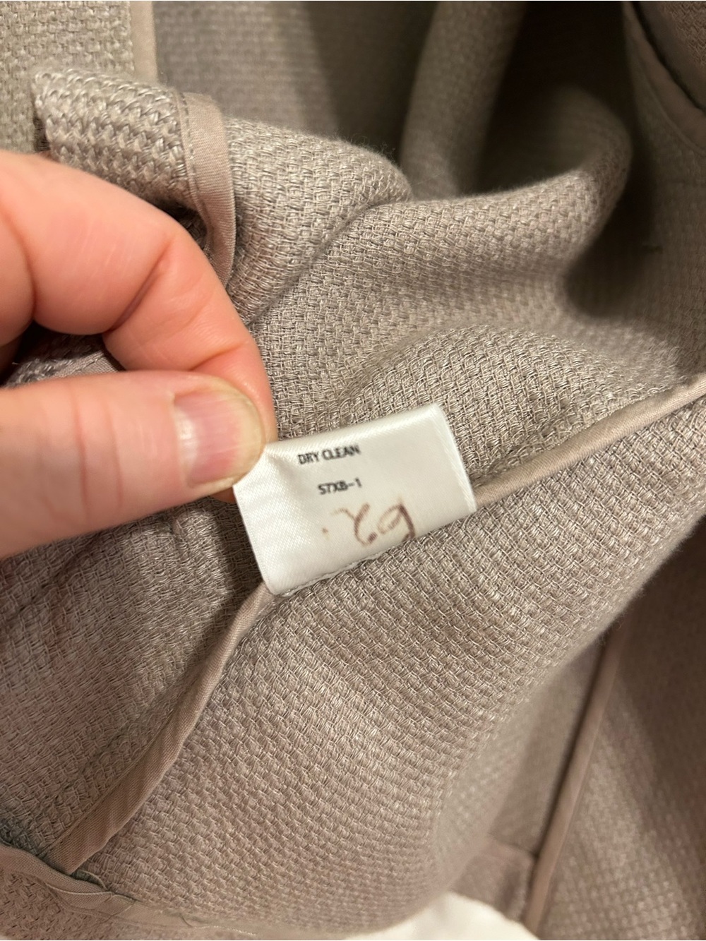 Eileen Fisher Open Front Textured Linen Blend Swing Jacket - Taupe - Picture 6 of 8